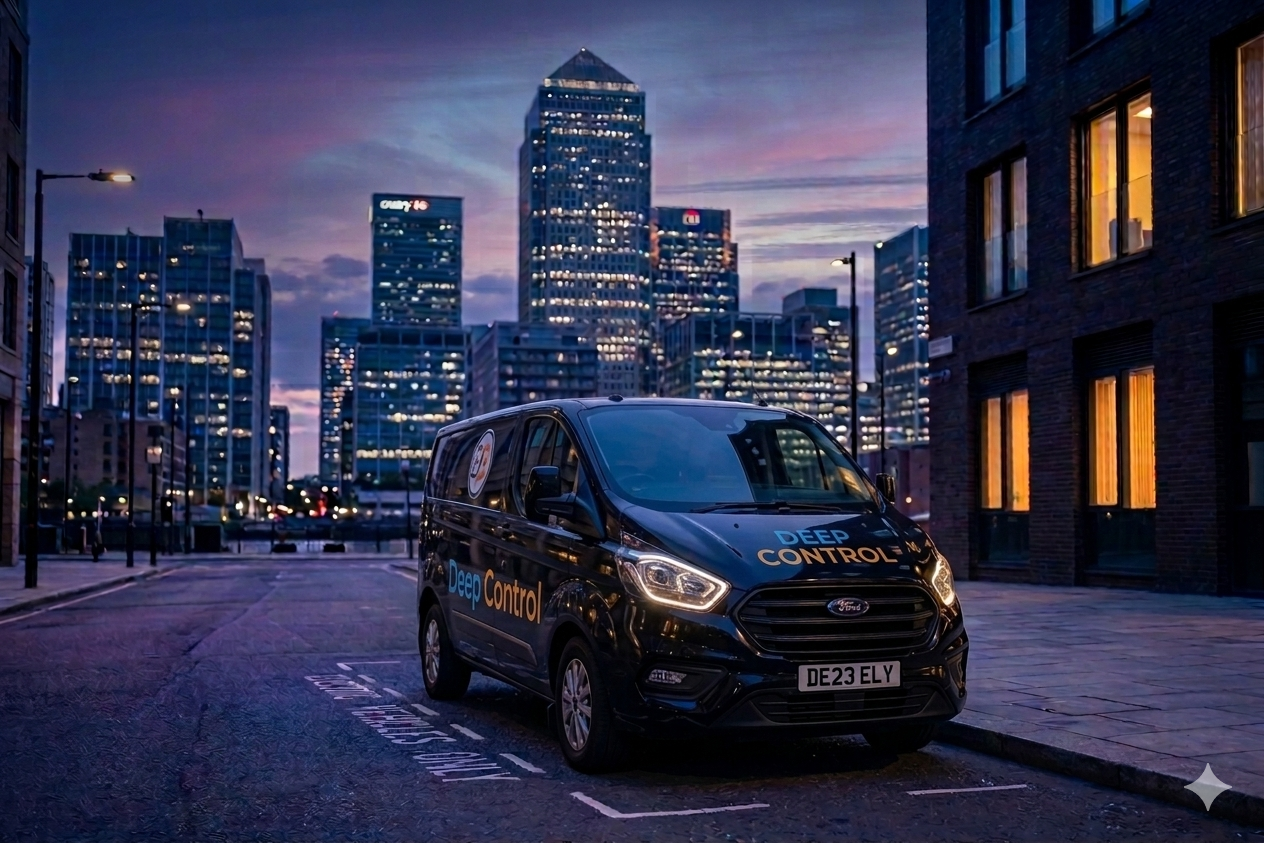 Deep Control HVAC Van in Canary Wharf London